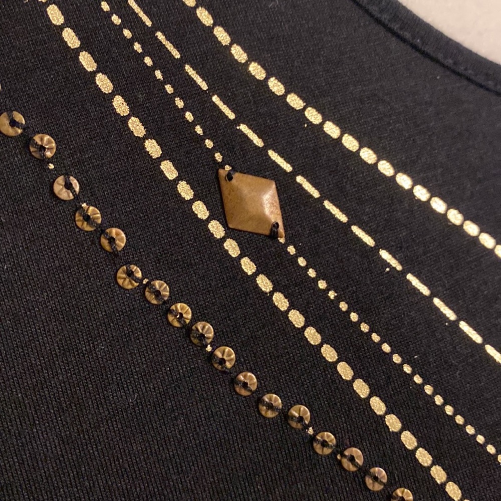 HANNAH metallic embossed tunic T-shirt with beading - Picture 4 of 11